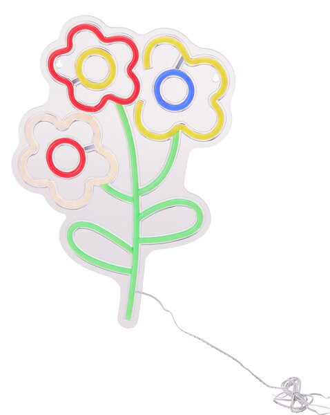 Διακοσμητικό Τοίχου Με Neon (26.5x39) K-M Flowers NE1100220