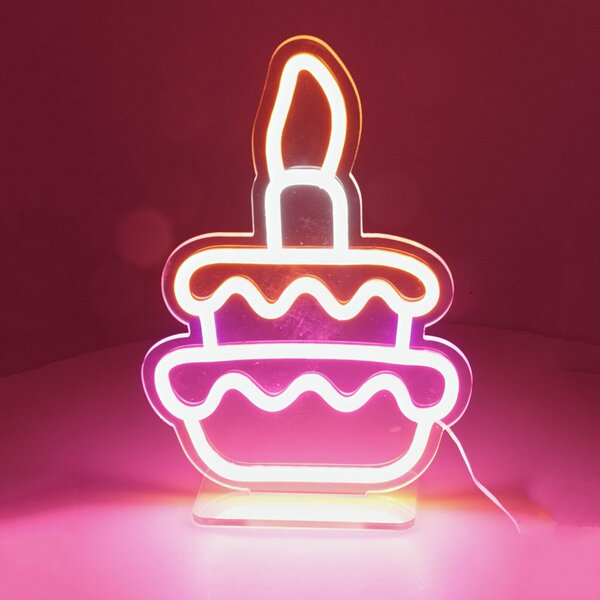 Διακοσμητικό Τοίχου Με Neon (21x27) K-M Cake NE1100260