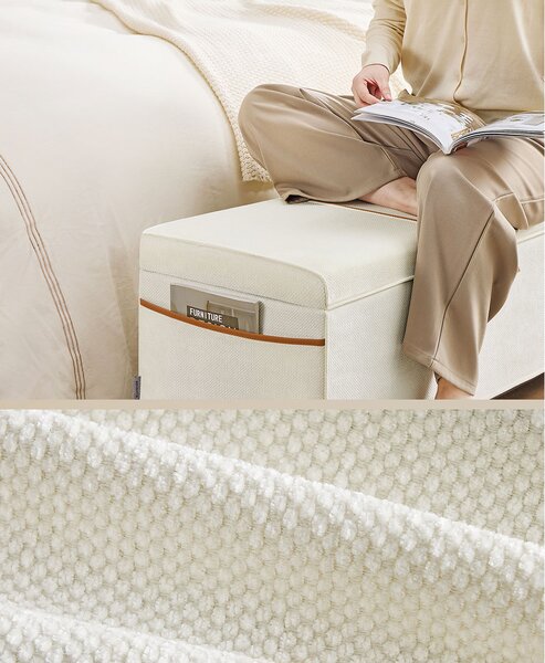 Ταμπουρέ Με Αποθηκευτικό Χώρο (110x40x40) Songmics LSF533W01