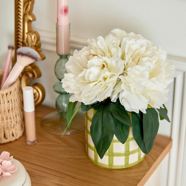 Τεχνητό Λουλούδι Σε Γλάστρα 21εκ. A-S Rose Flower 214017 Green