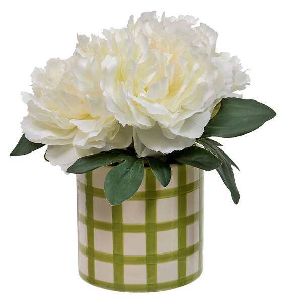 Τεχνητό Λουλούδι Σε Γλάστρα 21εκ. A-S Rose Flower 214017 Green