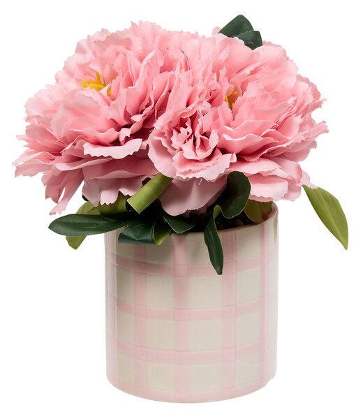 Τεχνητό Λουλούδι Σε Γλάστρα 21εκ. A-S Rose Flower 214017 Pink
