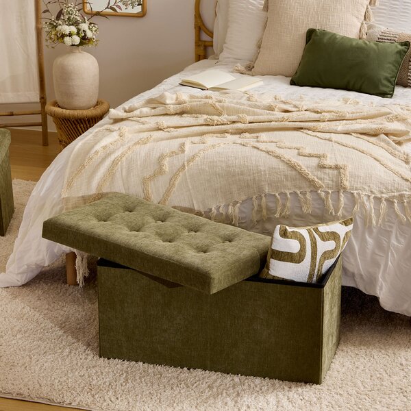 Ταμπουρέ Με Αποθηκευτικό Χώρο (76x38x38) A-S Lysandre Khaki 140091I