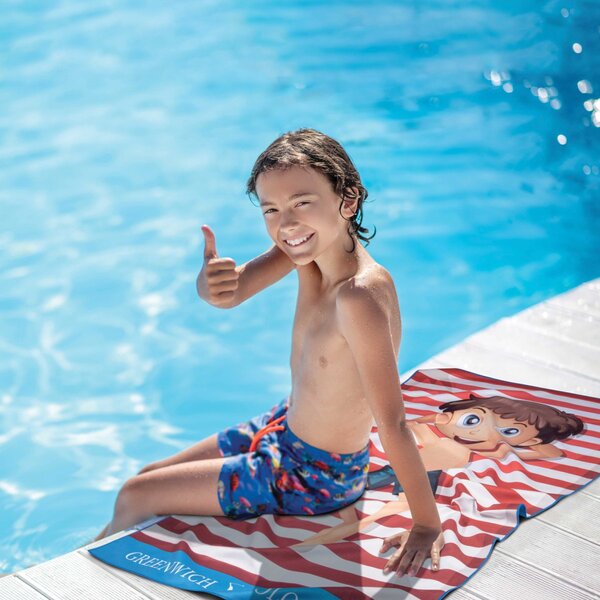 Παιδική Πετσέτα Θαλάσσης Microfiber 2 Όψεων (70x140) Greenwich Polo Club Junior 4181