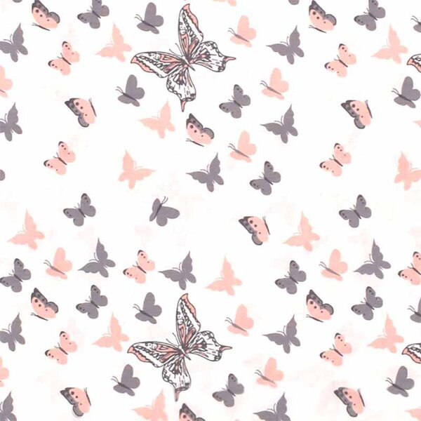 Σεντόνι Λίκνου Επίπεδο (80x110) Dimcol Butterfly 61 Coral