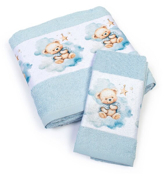 Παιδικές Πετσέτες (Σετ 2τμχ) Dimcol Bear 301 Sky Blue