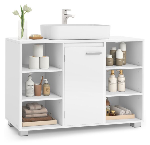 Ντουλάπι Νιπτήρα Μπάνιου Με Ράφι (90x30x60) Vasagle BBK507W01