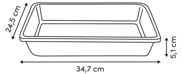 Αντικολλητικό Ταψί Ορθογώνιο (34.7x24.5x5) F-V Harmony 209667