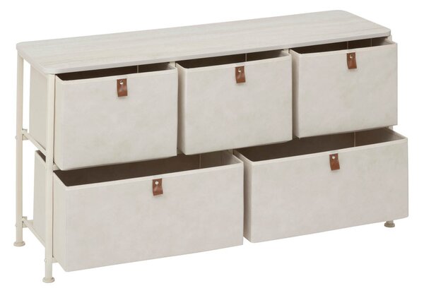Συρταριέρα 5 Θέσεων (100x30x55) F-V Tissa Beige 193559A
