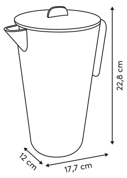Κανάτα Νερού Με Καπάκι 1.6lt F-V Eden 213548