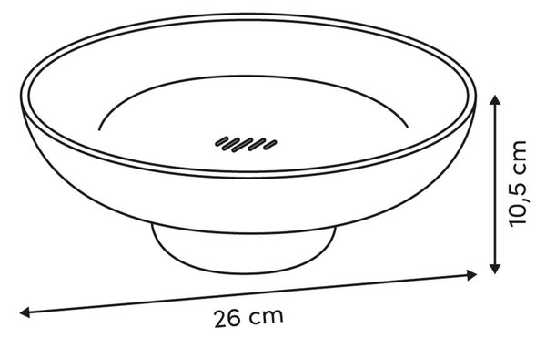 Φρουτιέρα (Φ26x10.5) F-V Poly Pink 190240B