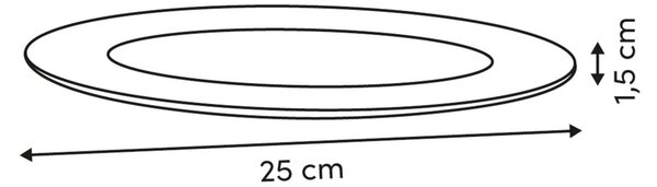Πιάτο Φαγητού Ρηχό Πλαστικό (Φ25) F-V Solea 213545A