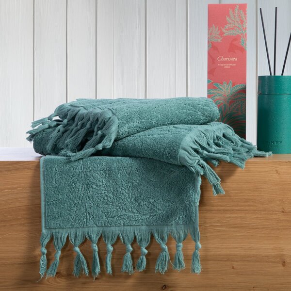 Πετσέτα Προσώπου (50x90) Nef-Nef Homeware Blue Charisma Green 550gsm