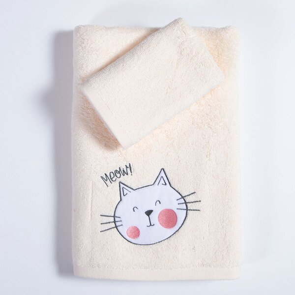 Παιδικές Πετσέτες (Σετ 2τμχ) Nef-Nef Homeware Cat Life 420gsm