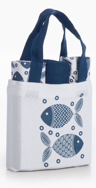 Ποτηρόπανα (Σετ 3τμχ) Nef-Nef Homeware Blue Spars
