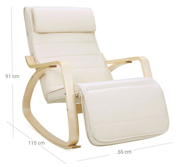 Κουνιστή Πολυθρόνα Relax (55x115x91) Songmics LYY010WZ01