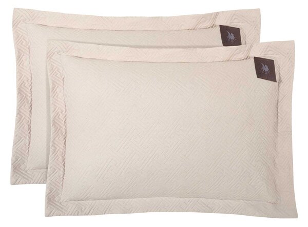 Ζεύγος Μαξιλαροθήκες Καπιτονέ (50x70) Greenwich Polo Club Essential 4451 Beige