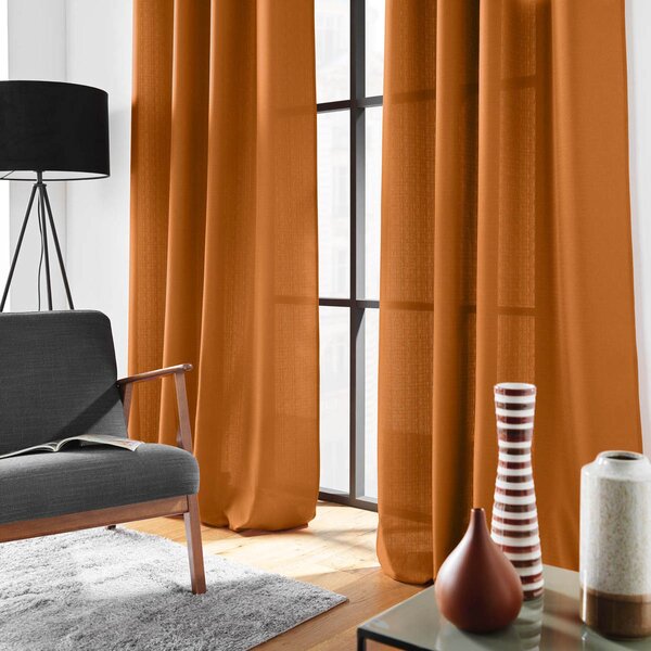 Κουρτίνα (140x280) Με Τρουκς L-C Soline Camel Brown 1612708