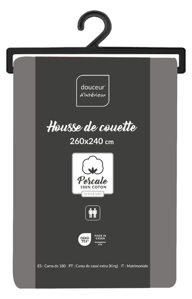 Παπλωματοθήκη King Size (240x260) L-C Percaline Steel 1644685