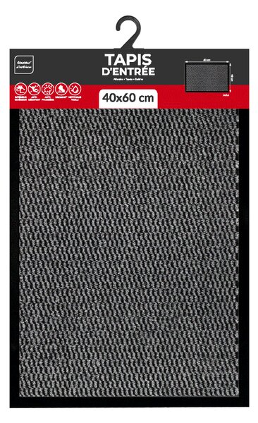 Πατάκι Εισόδου (40x60) L-C Julius Black/Grey 1741516