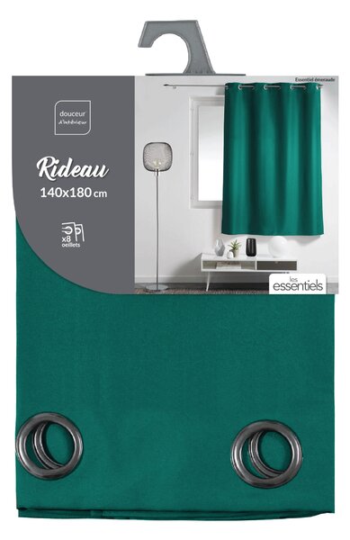 Κουρτίνα Παραθύρου (140x180) Με Τρουκς L-C Essentiel Emerald Green 1611741