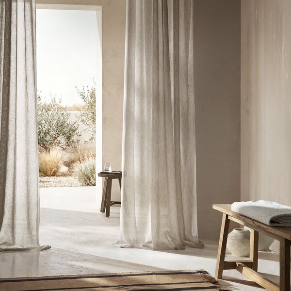 Κουρτίνα (140x295) Με Τρέσα Gofis Home Combe Cloud Grey 502/01