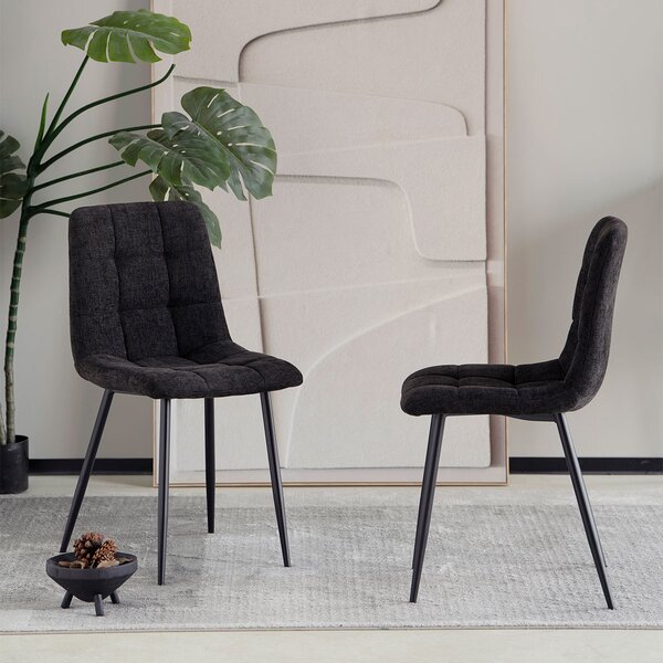 Καρέκλα Τραπεζαρίας (55x45x88) Spitishop Stol Black