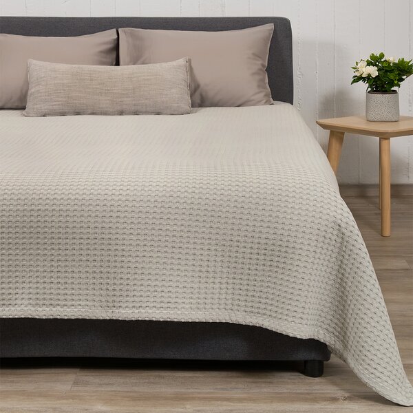 Κουβέρτα Πικέ Υπέρδιπλη (230x240) Naf-Naf Waffle Silver Grey