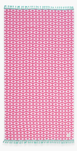 Πετσέτα Θαλάσσης (90x170) Nef-Nef Homeware Option Fringes Fuchsia