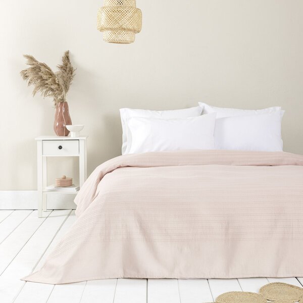Κουβέρτα Πικέ Μονή (160x240) Nima Dune Rose Pink