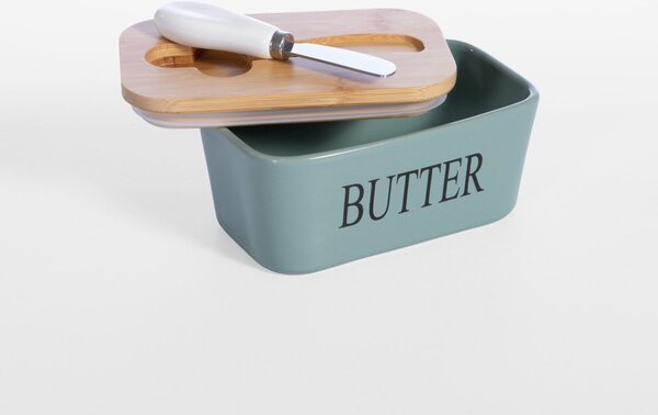 Βουτυριέρα Με Μαχαίρι (16.1x9.6x7.5) Nef-Nef Homeware Brick Green