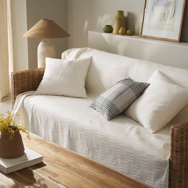 Ριχτάρι Καναπέ Τριθέσιου (180x300) Gofis Home Calyra Ivory 654/05
