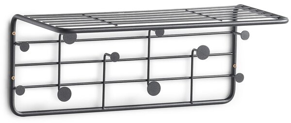 Κρεμάστρα Τοίχου 10 Θέσεων Με Ράφι (51.4x24x21) Z-L 17011