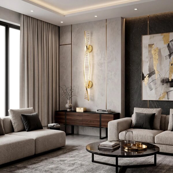 ΕΠΙΤΟΙΧΟ ΦΩΤΙΣΤΙΚΟ LED APP1952-W 100cm GOLD