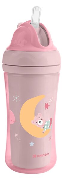 Παγούρι 220ml Με Καλαμάκι Kikka Boo Moony Me Pink