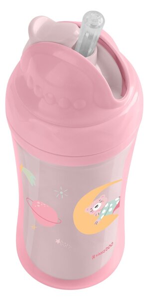 Παγούρι 220ml Με Καλαμάκι Kikka Boo Moony Me Pink