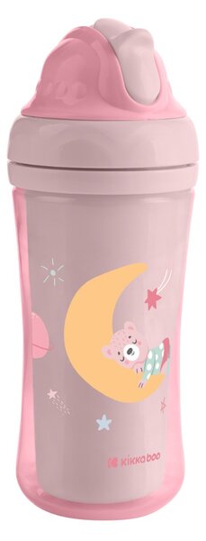 Παγούρι 220ml Με Καλαμάκι Kikka Boo Moony Me Pink