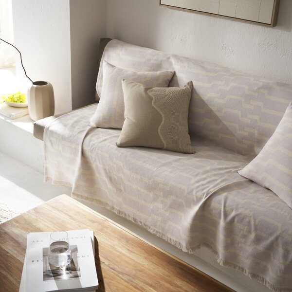 Ριχτάρι Καναπέ Τριθέσιου (180x310) Gofis Home Clover Silver Grey 558/19
