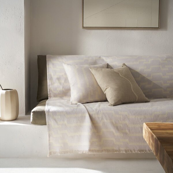 Ριχτάρι Καναπέ Τριθέσιου (180x310) Gofis Home Clover Silver Grey 558/19