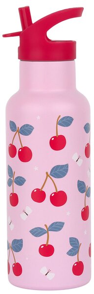 Παγούρι - Θερμός 500ml Με Καλαμάκι Α Little Lovely Company Cherries DBSXCH92