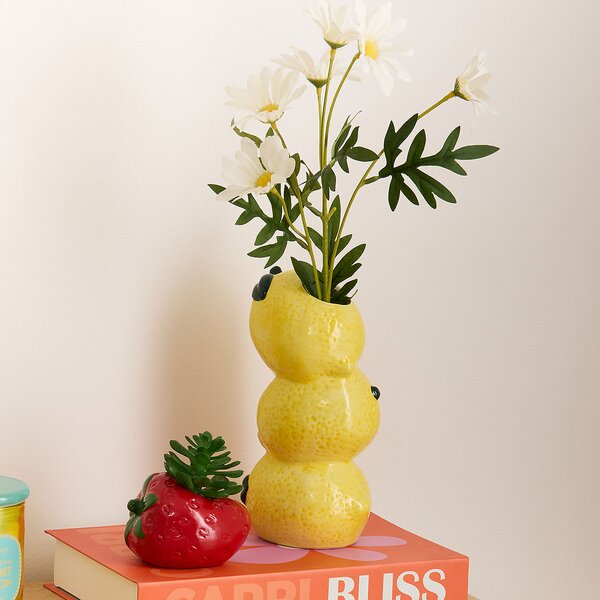 Διακοσμητικό Βάζο (10.5x8.5x19.8) A-S Fruity 214071 Yellow