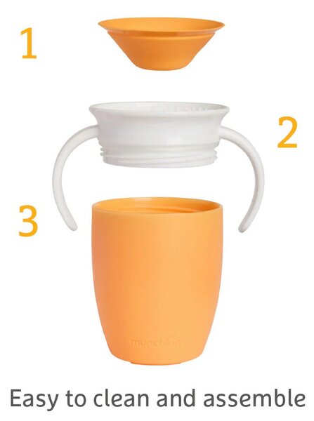 Ποτήρι Εκπαιδευτικό 207ml Munchkin Miracle 360 Orange