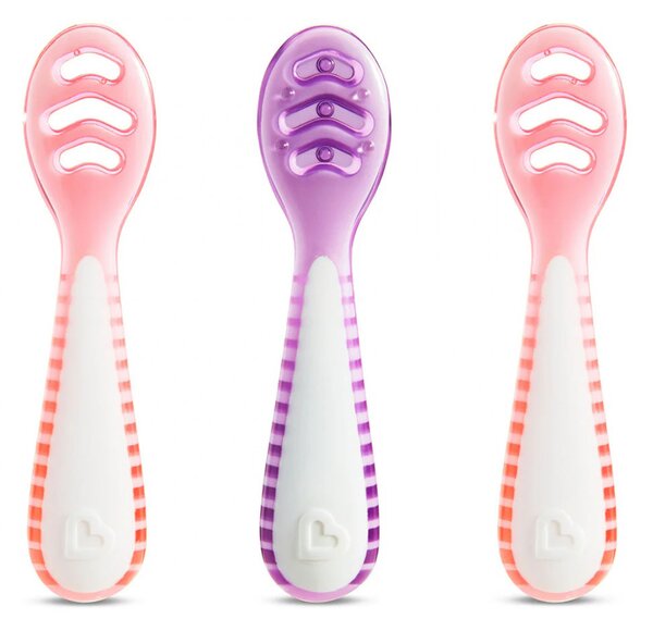 Κουτάλια Φαγητού (Σετ 3τμχ) Munchkin Gentle Dip Pink-Purple
