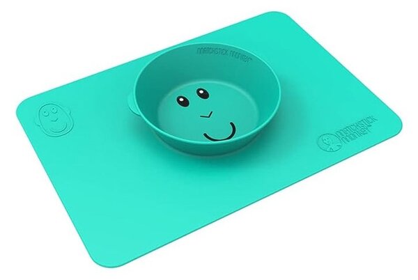 Δίσκος Εκπαίδευσης Φαγητού Matchstick Monkey Anti-Slip Bowl Green