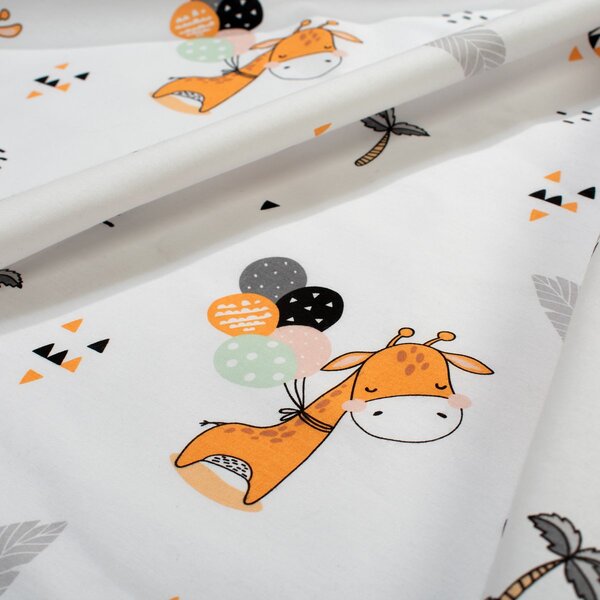 Σεντόνι Λίκνου (80x110) Dimcol Giraffe 599 White - Orange
