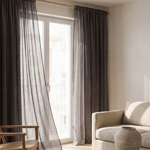 Κουρτίνα (140x270) Με Τρέσα Easy Home Timpani D.Grey
