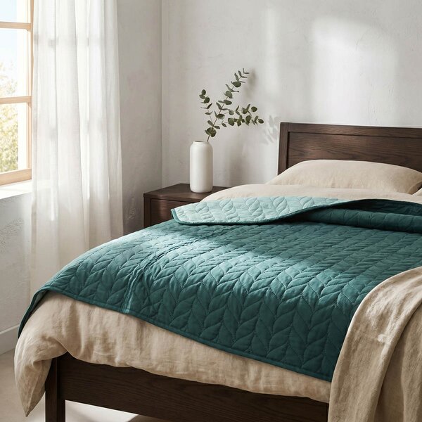 Κουβερλί Μονό (160x220) 2 Όψεων Easy Home SP26 Πράσινο