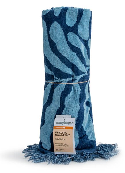 Πετσέτα Θαλάσσης (80x160) Easy Home Velour Blue