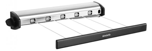Πτυσσόμενη Επιτοίχια Απλώστρα Brabantia Pull-Out Clothes Line με συνολική επιφάνεια απλώματος 22m και διαστάσεις 48.3x8x7.6cm - Matt Steel