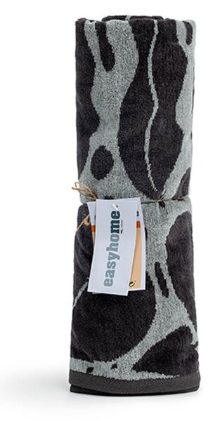 Πετσέτα Θαλάσσης (80x160) Easy Home Velour Jungle Grey